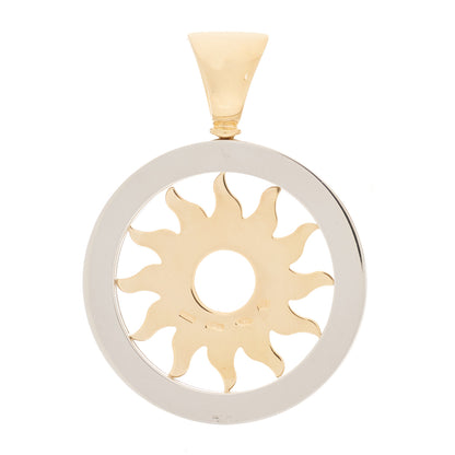 Bulgari 18K Yellow Gold Stainless Steel Tondo Sun Pendant 3 of 3