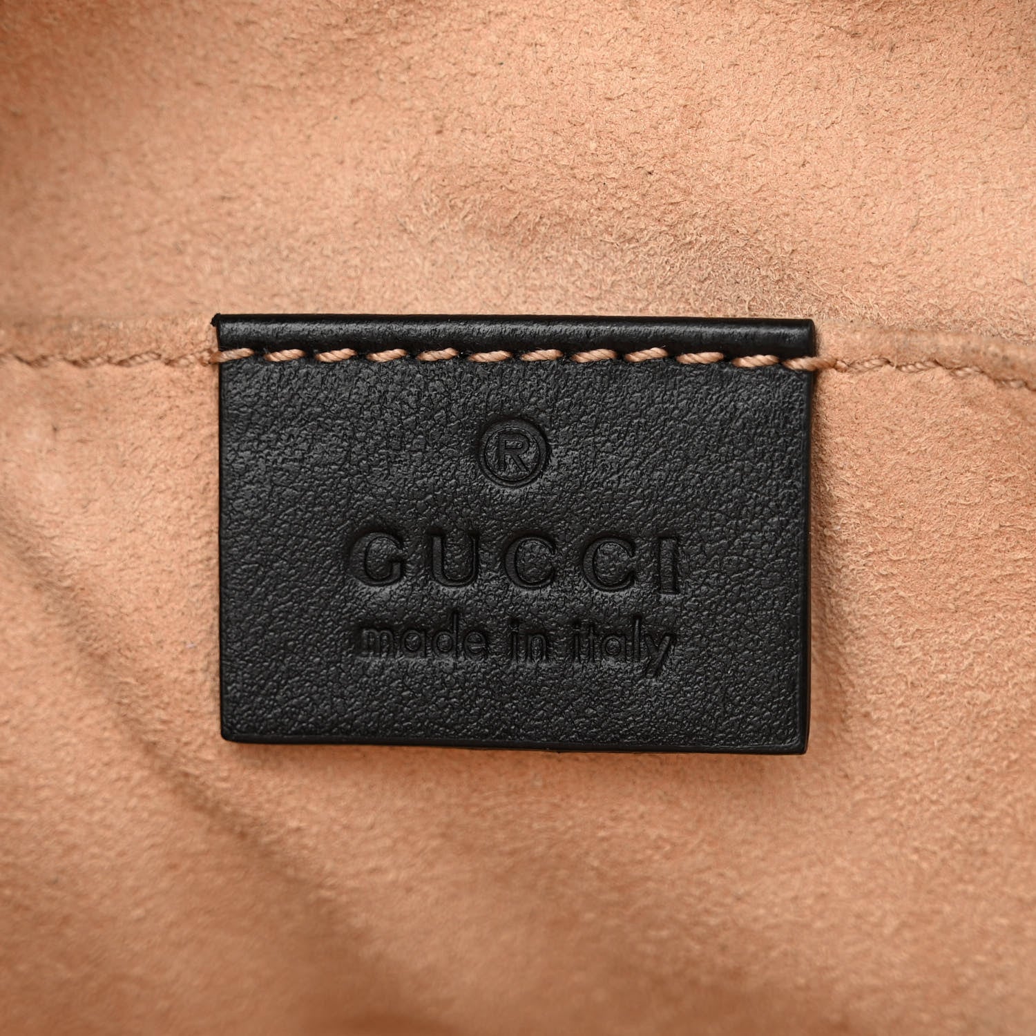 Gucci Calfskin Matelasse Mini GG Marmont Chain Shoulder Bag Black 6 of 10