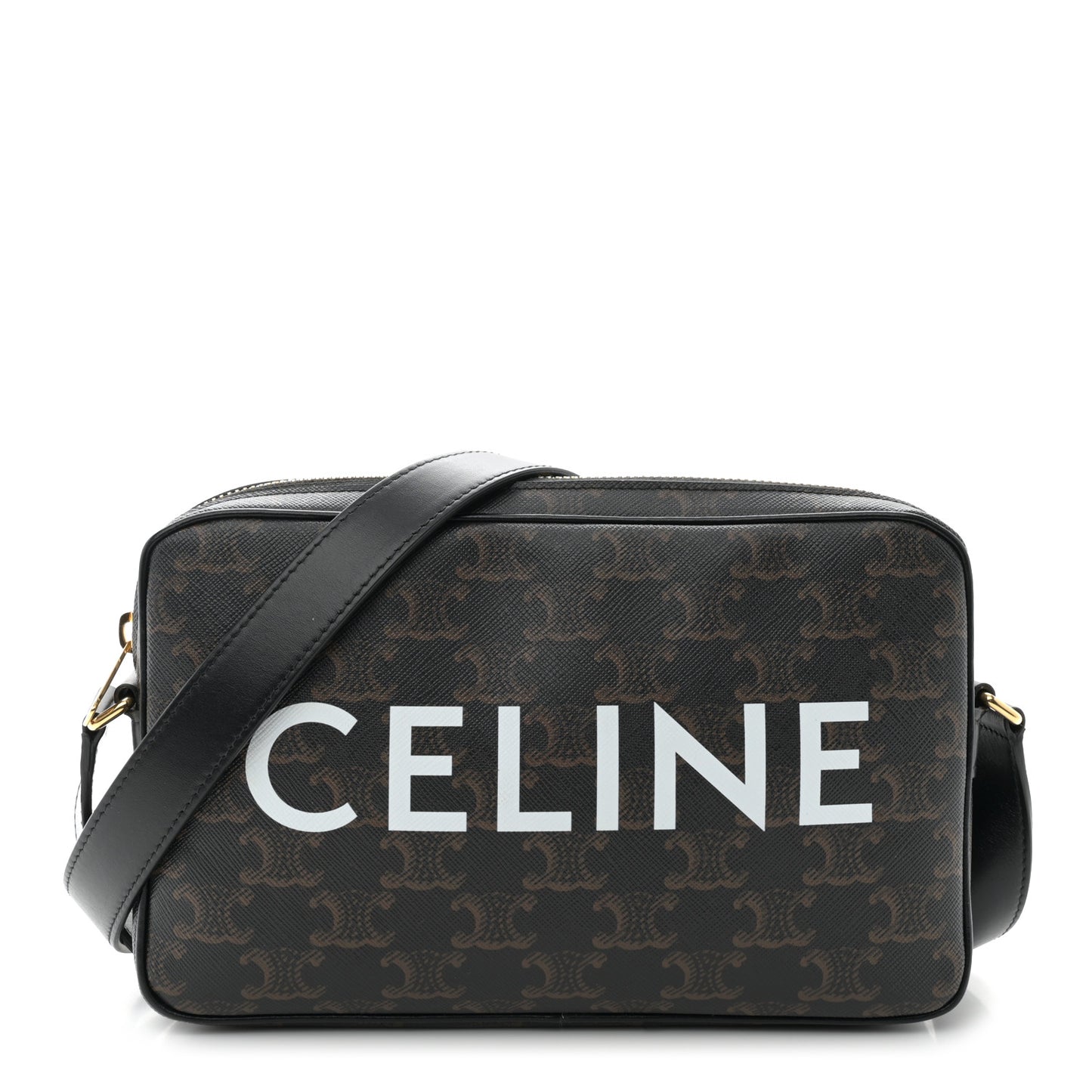 Triomphe Canvas Medium Messenger Bag Black