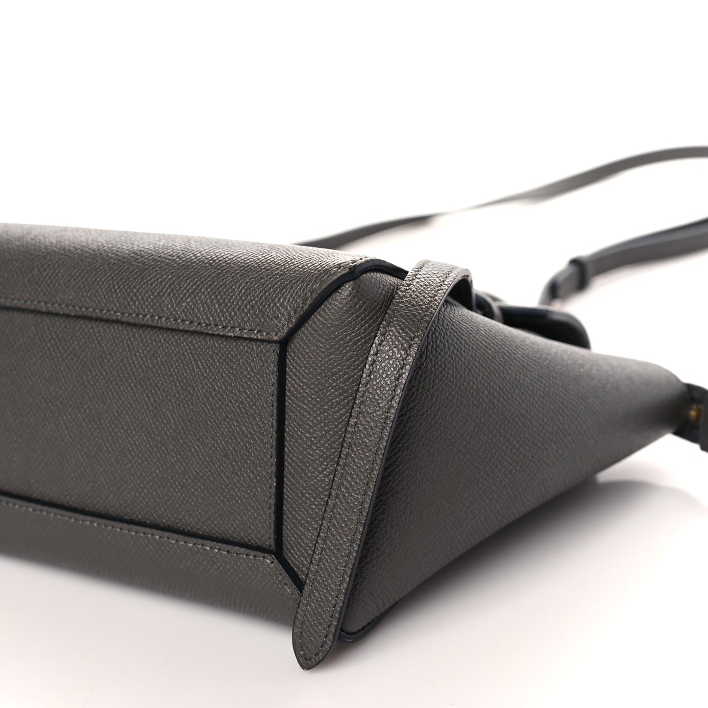Grained Calfskin Nano Belt Bag Grey