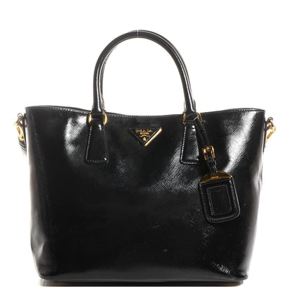 Prada Saffiano Vernice Tote Black 1 of 10