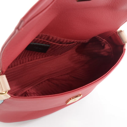 Fendi Vitello Dolce Fendista Pouchette Crossbody Mattone Plaster 8 of 8