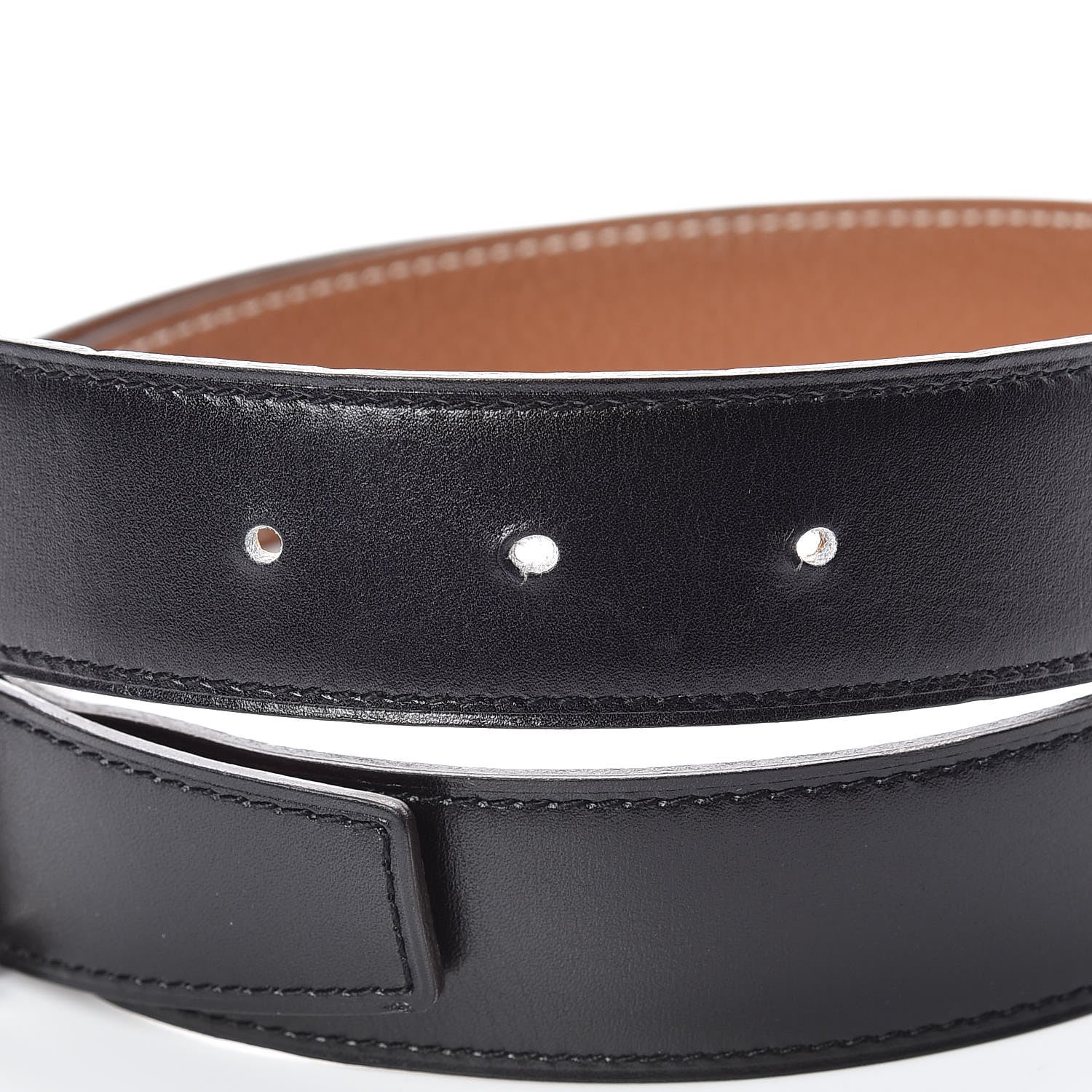 Hermes Box Togo 32mm H Belt 85 Black Gold 6 of 7