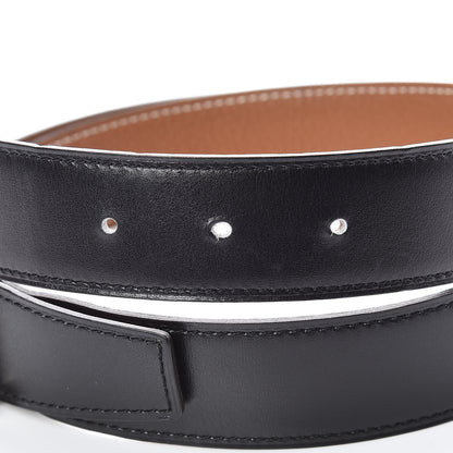 Hermes Box Togo 32mm H Belt 85 Black Gold 6 of 7