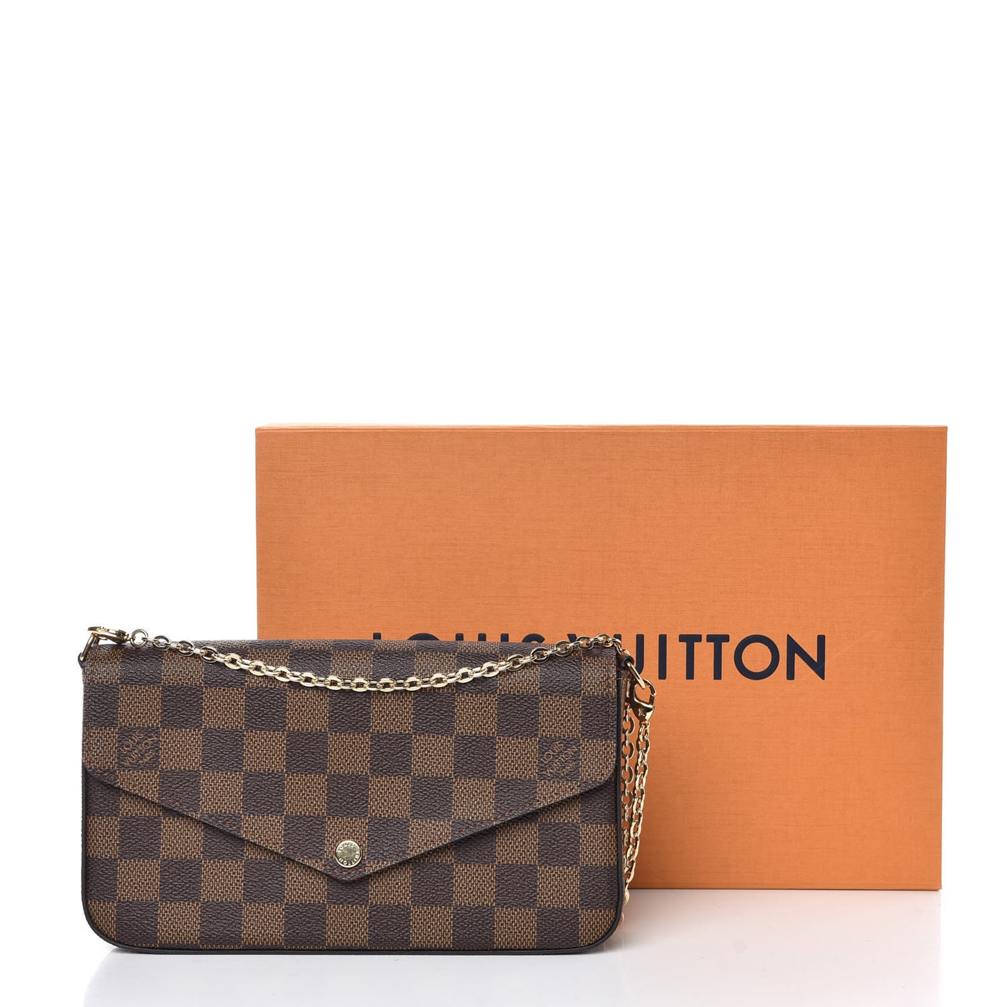 Damier Ebene Pochette Felicie Chain Wallet