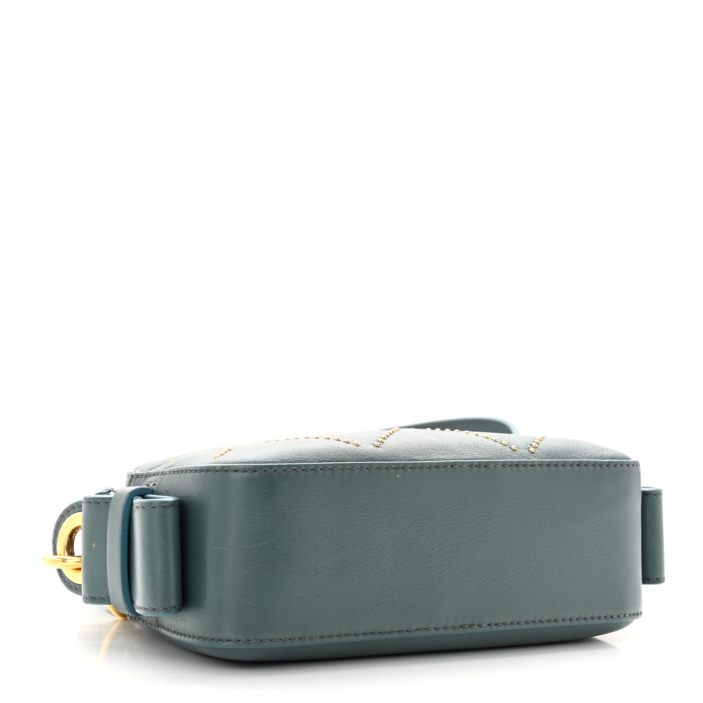 Smooth Calfskin Little Horses Embroidered Shoulder Bag Cloudy Blue