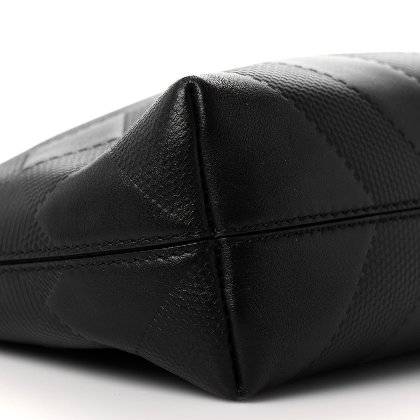 Calfskin Check Embossed Small Chichester Crossbody Clutch Bag Black