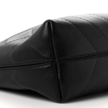 Burberry Calfskin Check Embossed Small Chichester Crossbody Clutch Bag Black 8 of 11