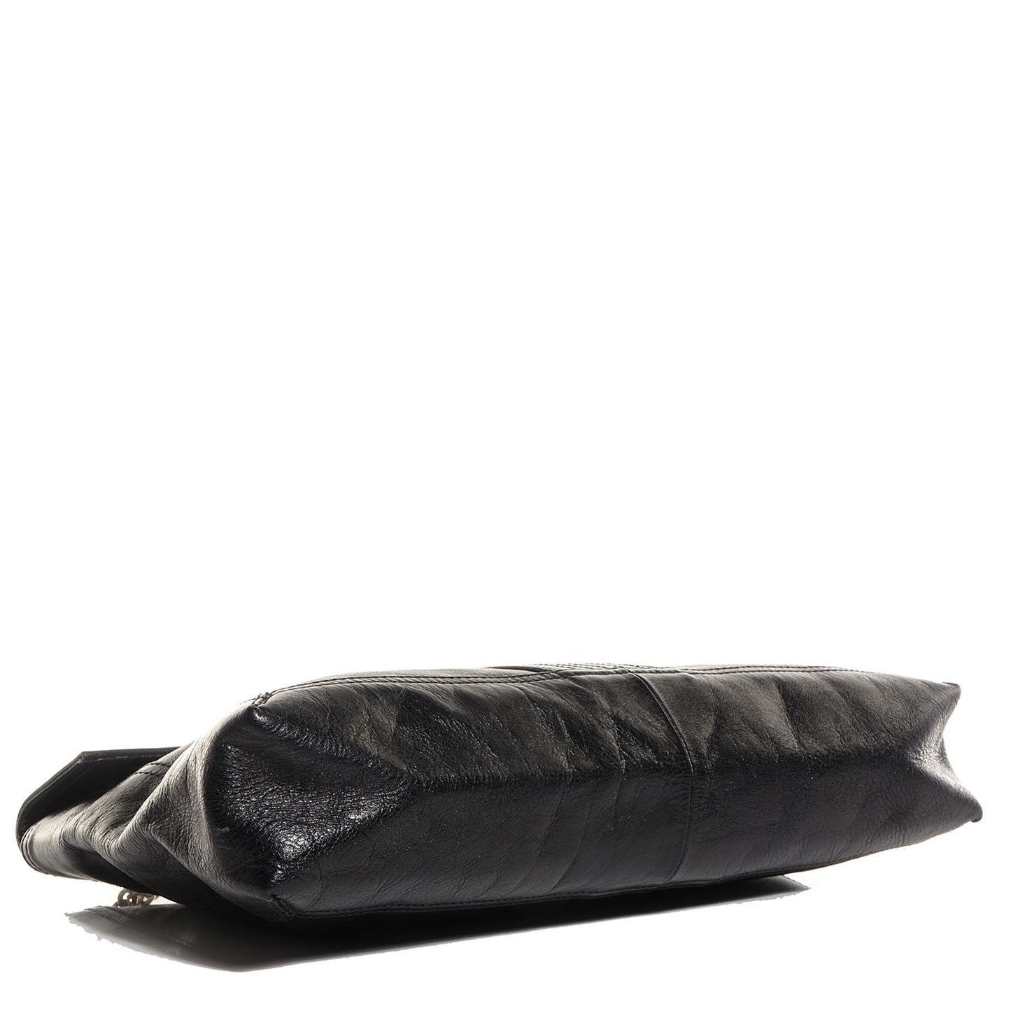 Vitello Acqua Maxi Baguette Shoulder Bag Black