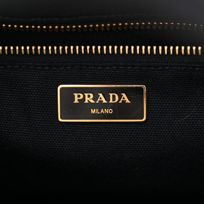 Prada Wicker Canvas Tote Naturale Black 6 of 8