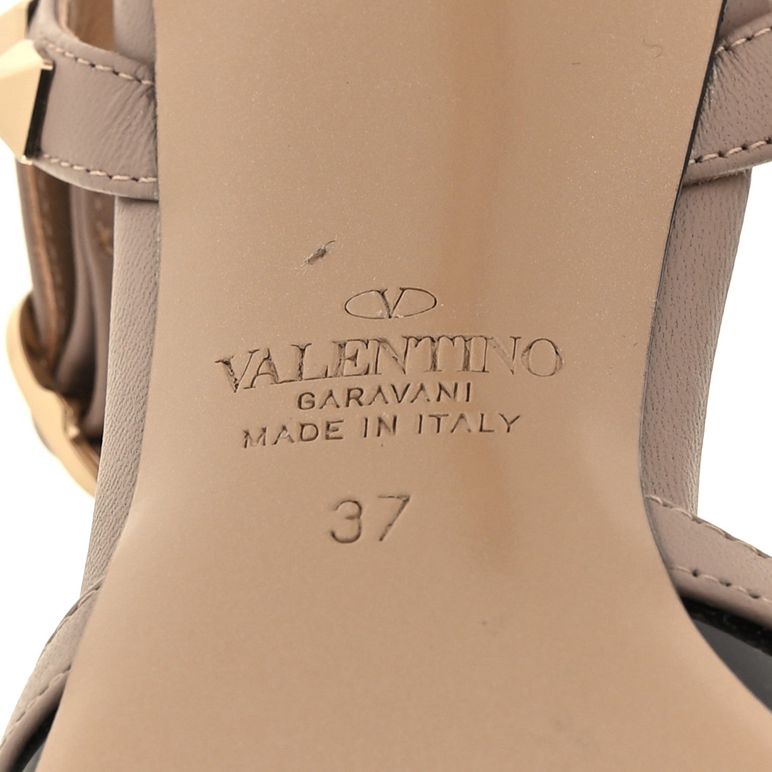Valentino Garavani VALENTINO GARAVANI Patent Nappa Rockstud Ankle Strap 65mm Pumps 37 Black Poudre 7 of 8