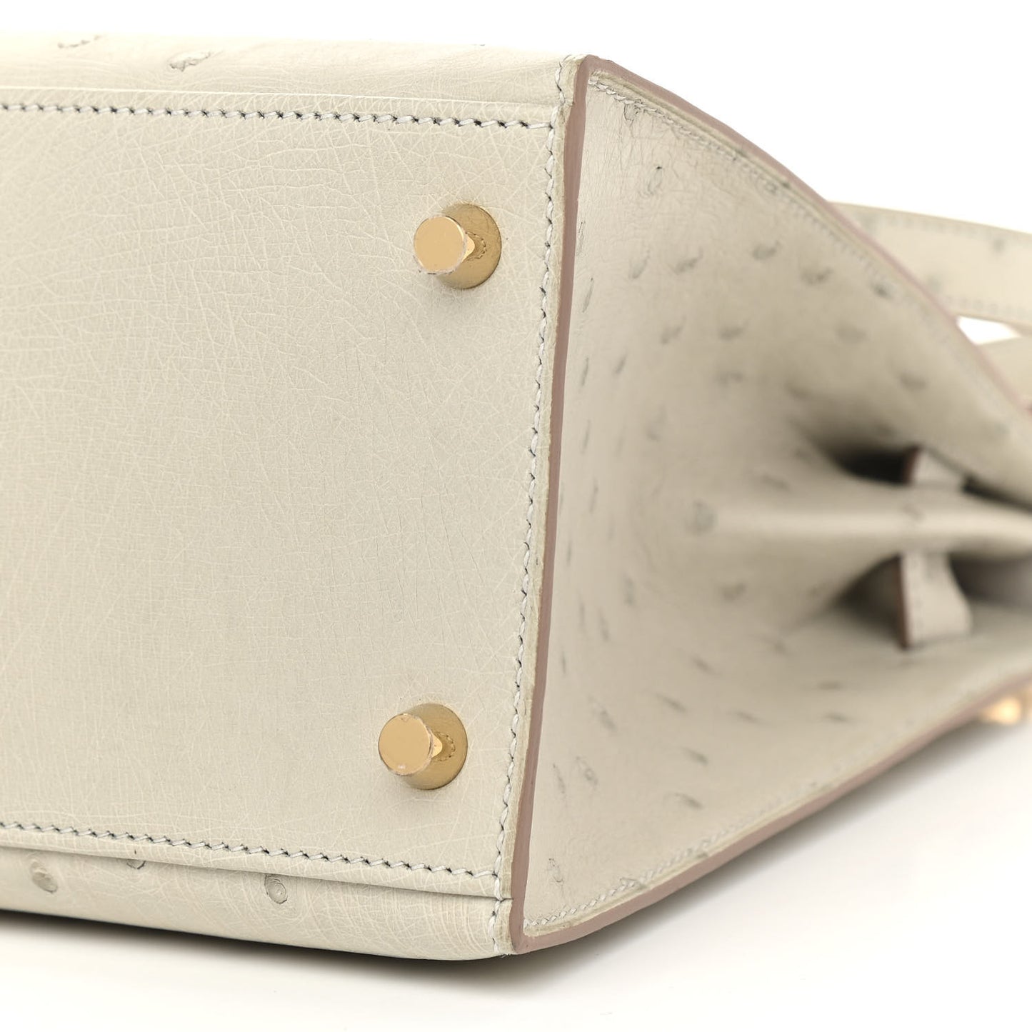 Ostrich Kelly Sellier 28 Gris Perle