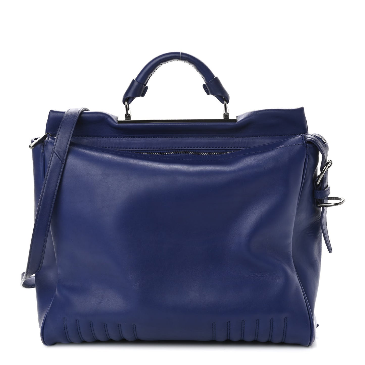 Calfskin Large Ryder Satchel Ultramarine