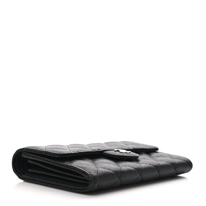 Chanel Caviar Quilted Large Gusset Flap Wallet Black 4 of 7
