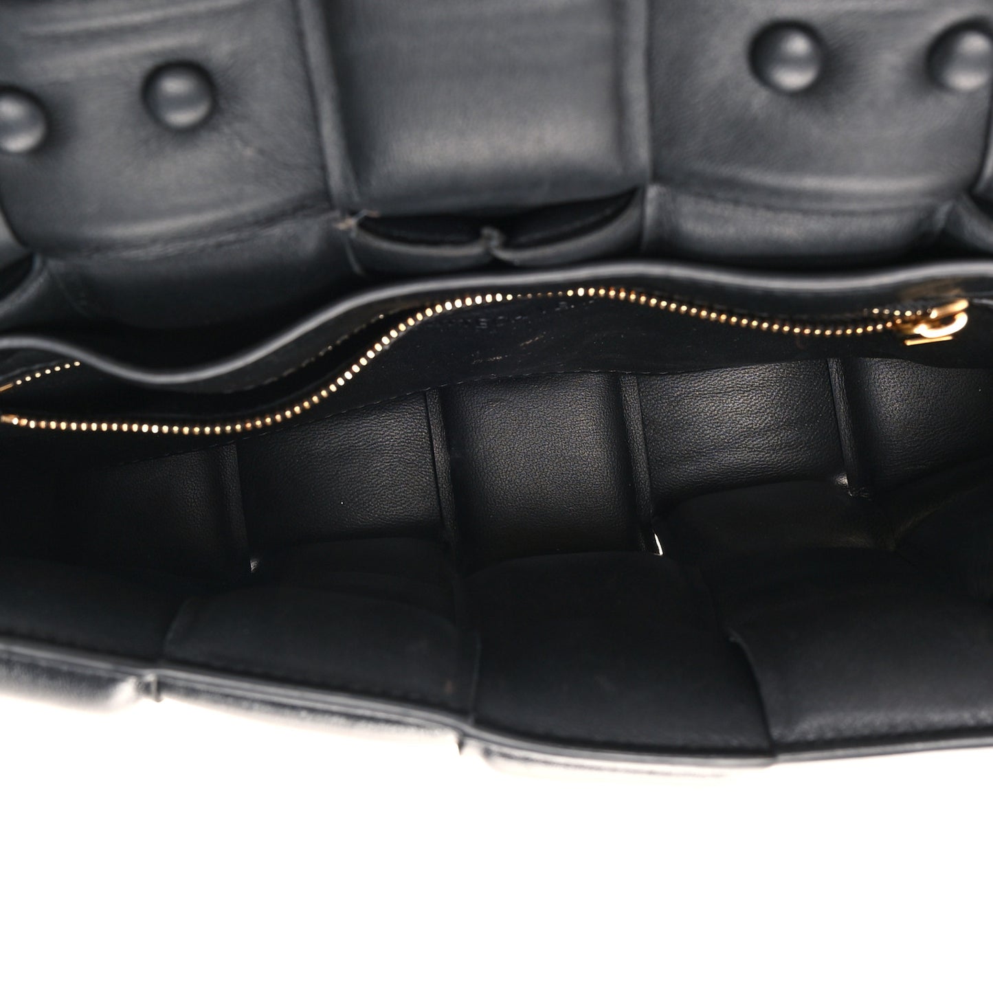 Lambskin Maxi Intreccio Padded Chain Cassette Crossbody Bag Black