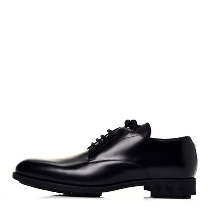 Louis Vuitton Calfskin Mens Derby LV Harness Shoes 9 Black 1 of 9