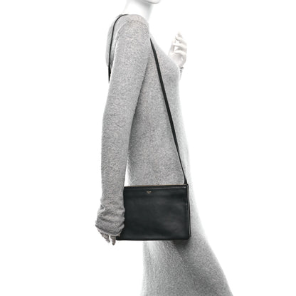 Celine Lambskin Large Trio Crossbody Bag Black 2 of 11