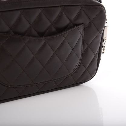Chanel Calfskin Quilted Cambon Pochette Brown 9 of 10