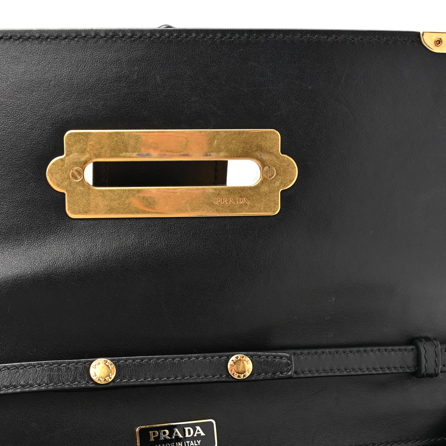 City Calfskin Saffiano Cahier Pochette Black