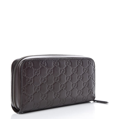 Gucci Guccissima Large Zip Around Wallet Chocolate 3 of 8
