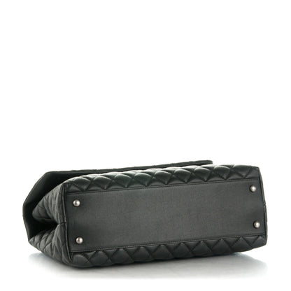 Chanel Caviar Quilted Medium Coco Handle Flap Black 5 of 9