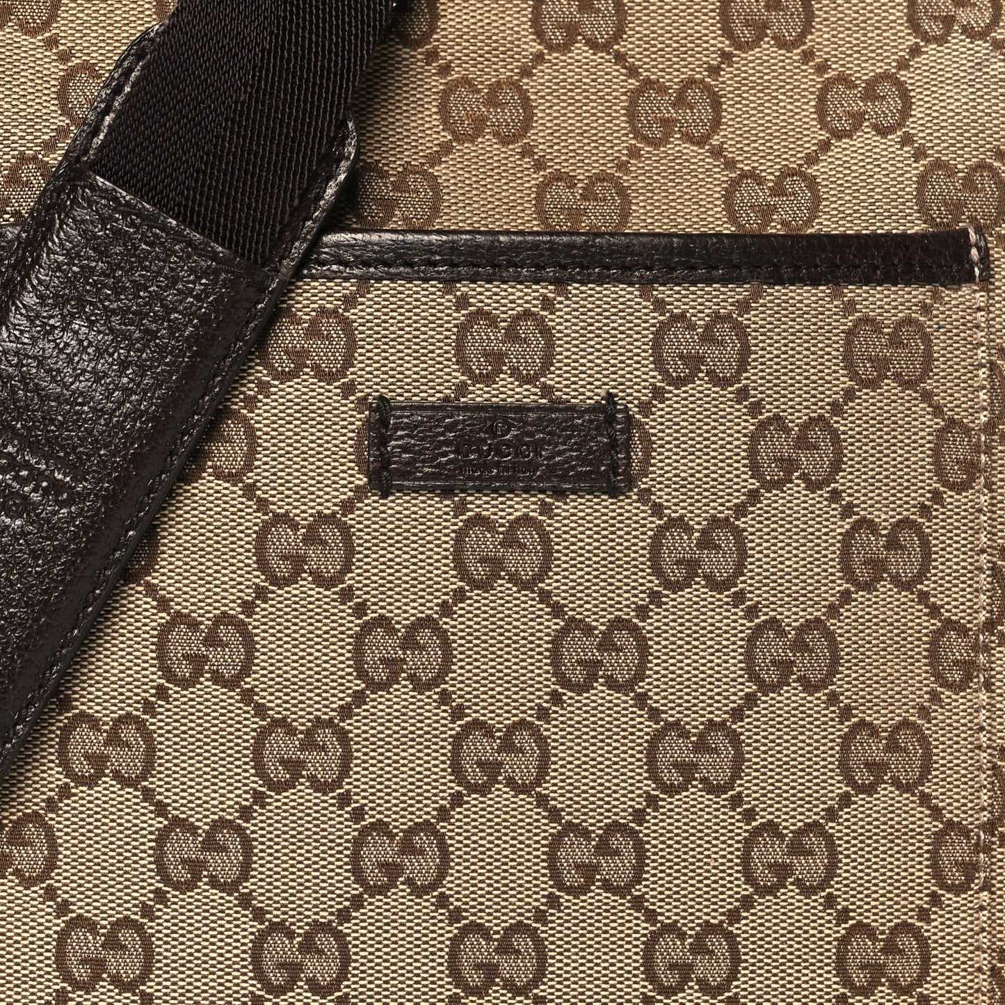 Monogram Flat Messenger Bag Dark Brown