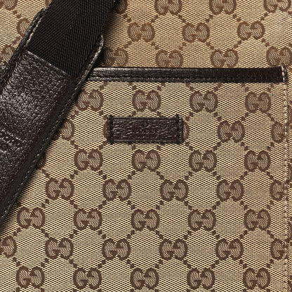 Gucci Monogram Flat Messenger Bag Dark Brown 8 of 10