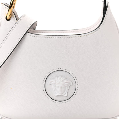Versace Calfskin La Medusa Small Hobo Crossbody Optical White 7 of 10