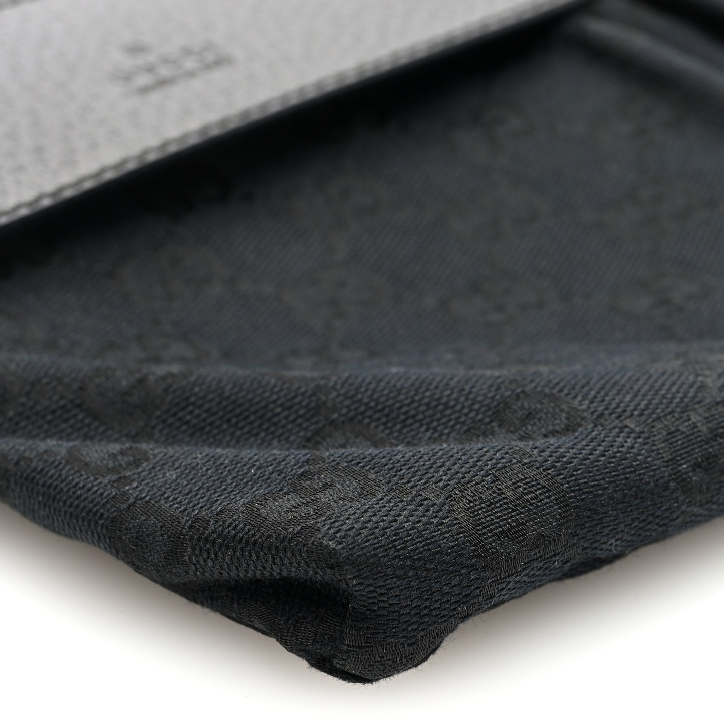 GG Monogram Web Double Pocket Belt Bag Black