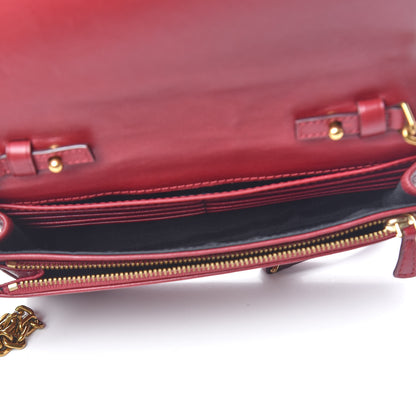 Marc Jacobs Lambskin Matelasse Double J Wallet On Chain Red 5 of 16