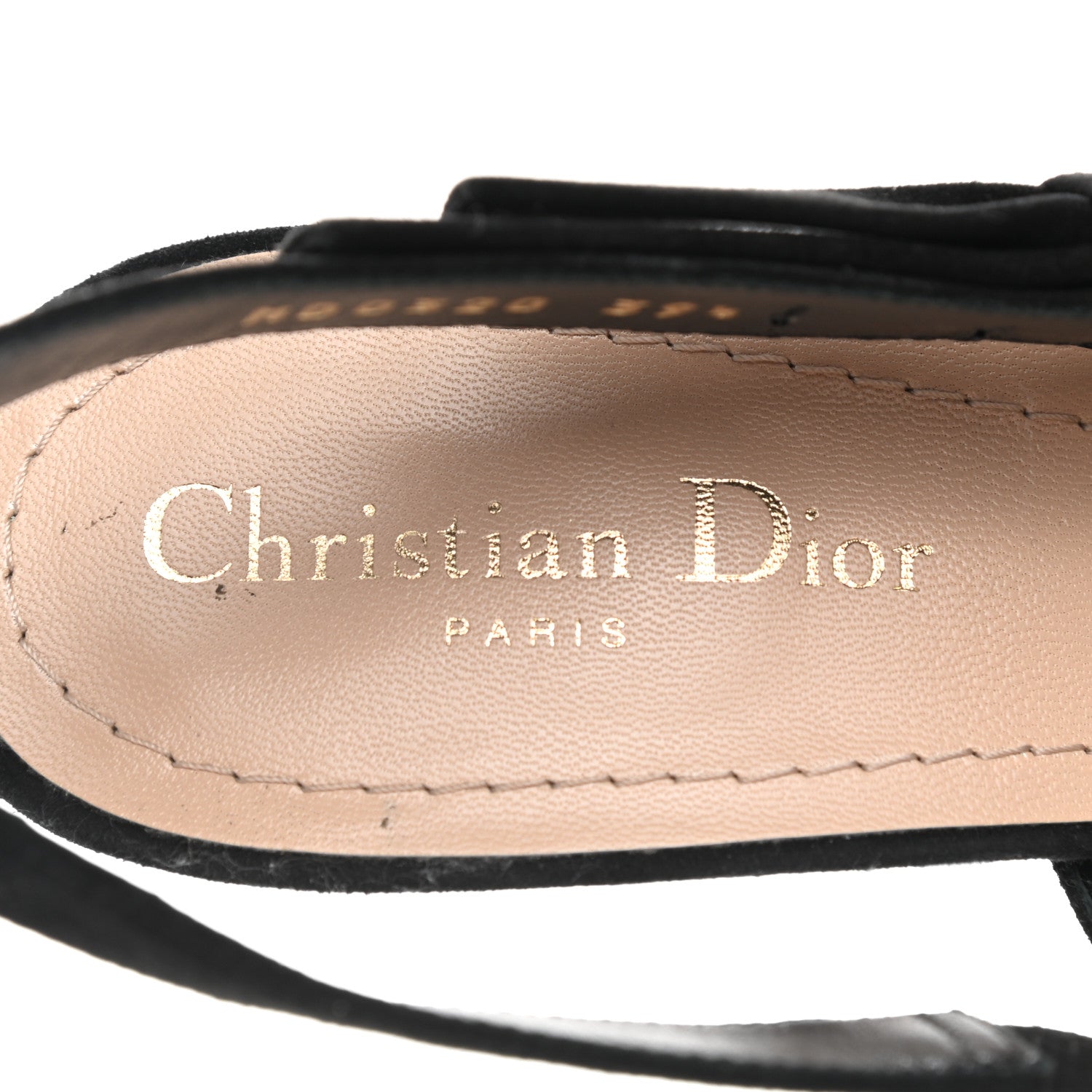 Christian Dior Mesh Strass Sweet D Sling-Back Pumps 39.5 Black 7 of 12