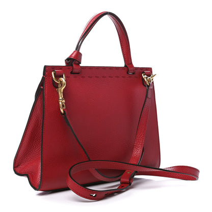 Gucci Calfskin Mini GG Marmont Top Handle Bag Vulcanic Red 2 of 6