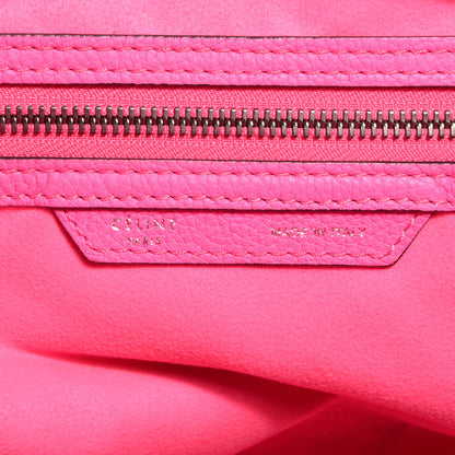 Celine Drummed Calfskin Mini Luggage Fluo Pink 7 of 10
