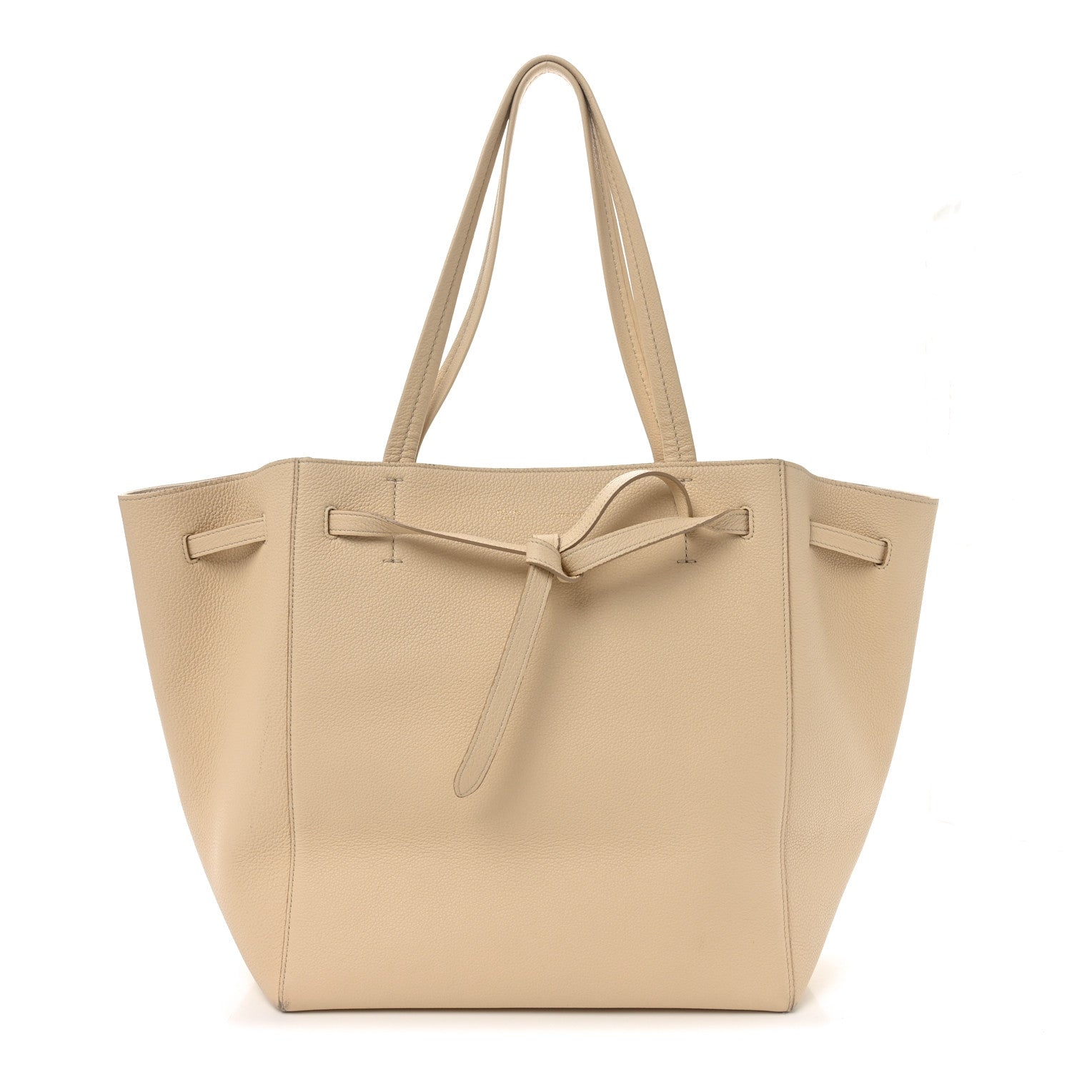 Celine Soft Grained Calfskin Small Belt Cabas Phantom  Beige 1 of 9