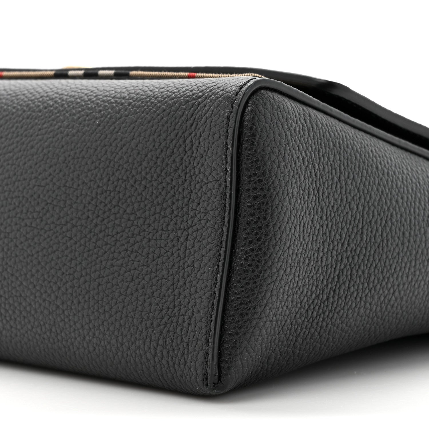 Burberry Grainy Calfskin Vintage Check Note Crossbody Bag Black 8 of 10