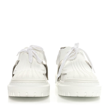 Christian Dior Laminated Calfskin Bi-Color Dior-ID Platform Sneakers 39.5 White Gold 2 of 8