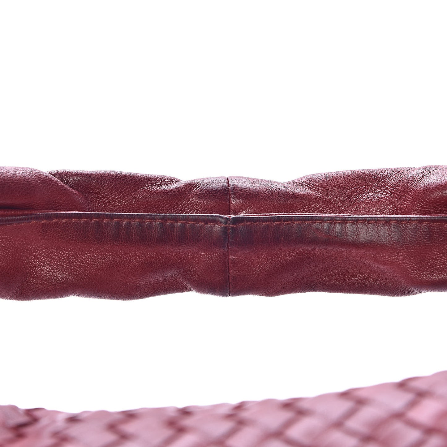 Nappa Intrecciato Medium Veneta Hobo Vermillion