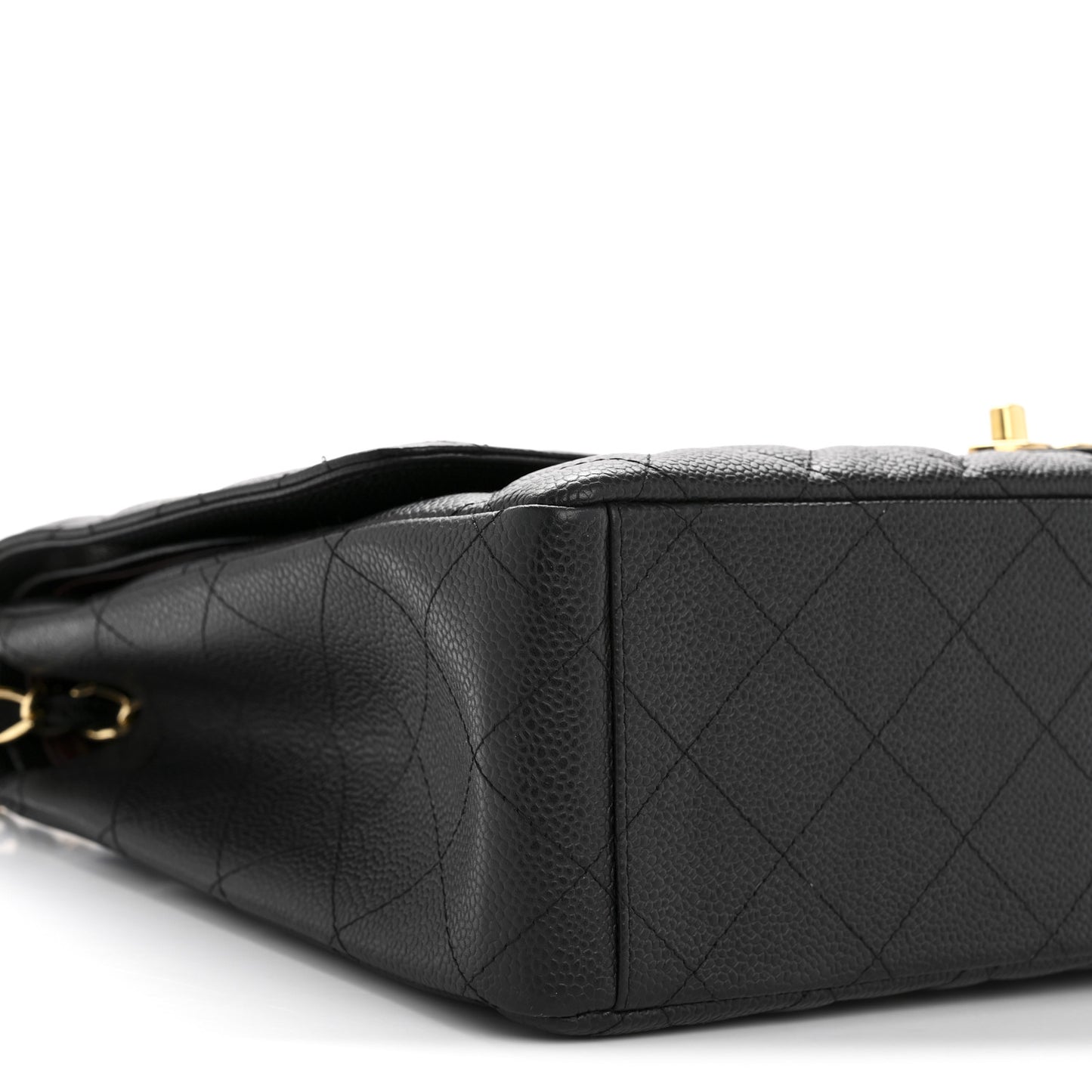 Caviar Quilted Maxi Double Flap Black