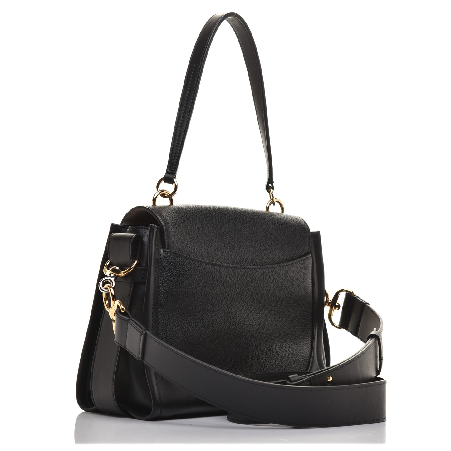 Calfskin Small Tess Day Bag Black