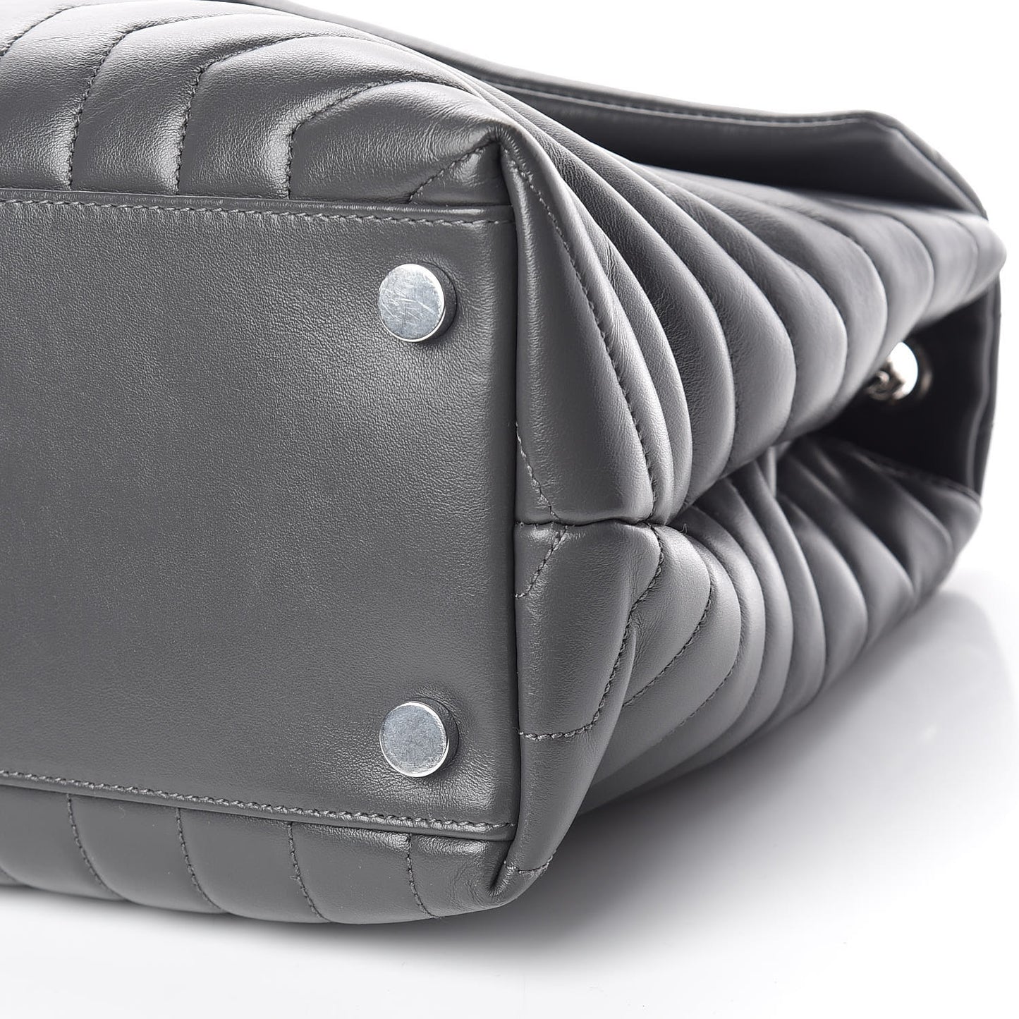 Calfskin Y Quilted Monogram Large Loulou Chain Satchel Earth