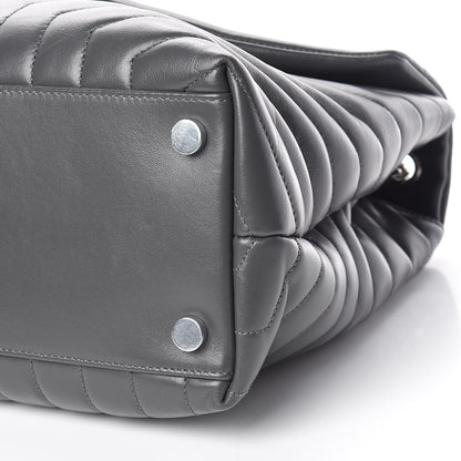 Saint Laurent Calfskin Y Quilted Monogram Large Loulou Chain Satchel Earth 11 of 12