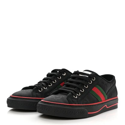 Gucci Econyl Nylon Web Monogram Off The Grid Womens 1977 Tennis Sneakers 38 Black 3 of 9