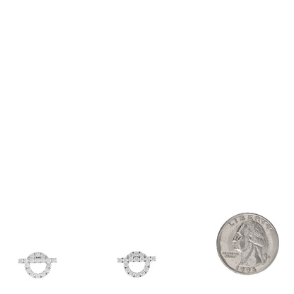 Hermes 18K White Gold Diamond Finesse Earrings 2 of 5