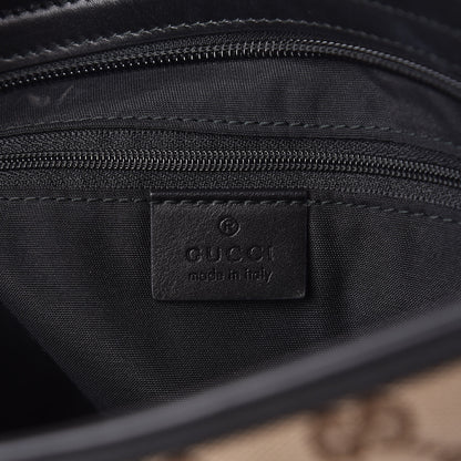 Gucci GG Monogram Web Flat Messenger Bag Black 6 of 11