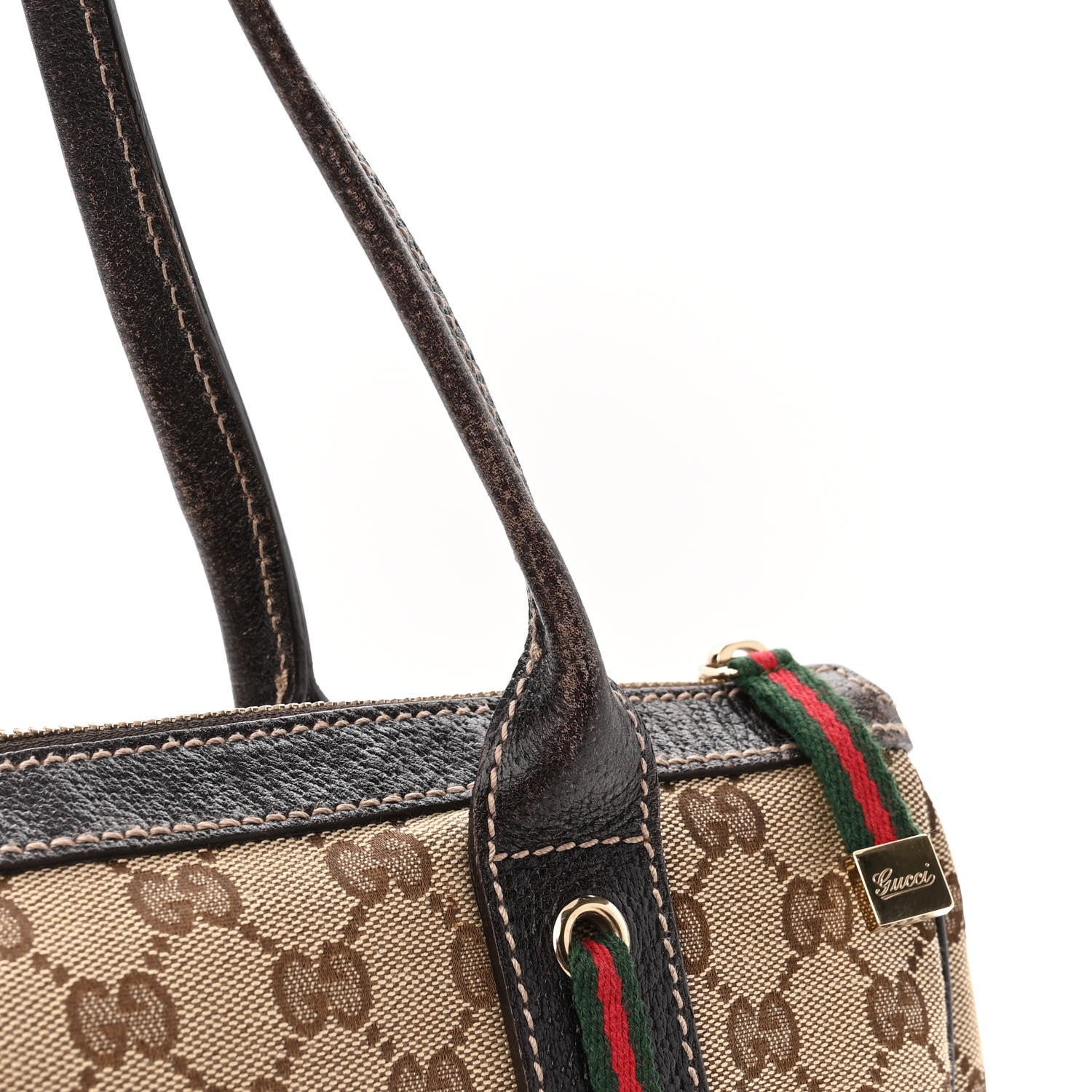 Gucci Monogram Medium Princy Tote Dark Brown 11 of 12