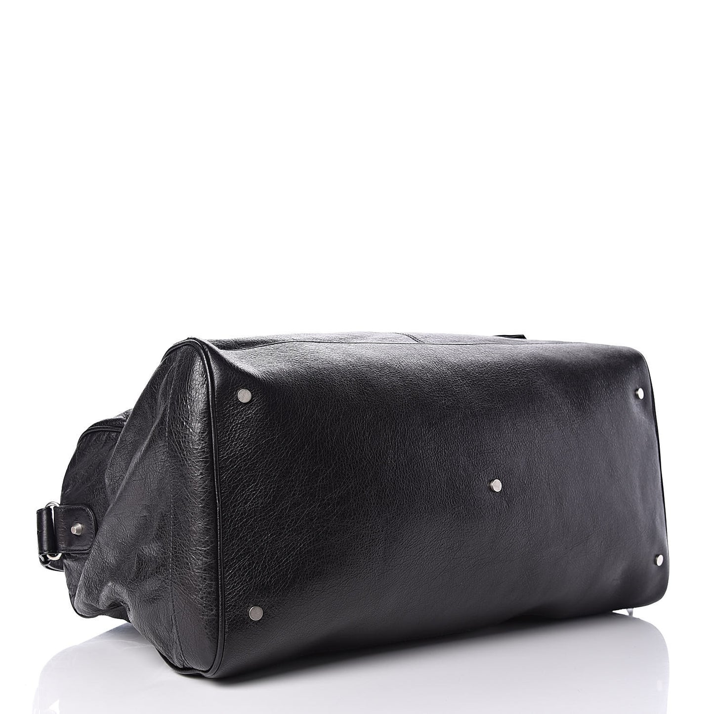 Agneau Classic Silver Hardware S Squash Boston Black