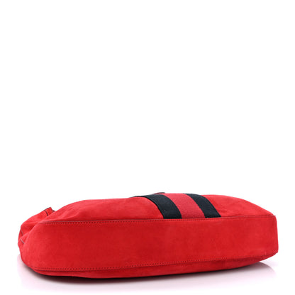 Gucci Soft Suede Web Large Jackie Hobo Red 5 of 15