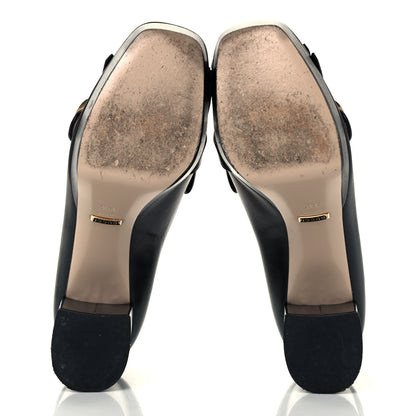 Gucci Malaga Kid GG Marmont Fringe Platform Loafer Pumps 39.5 Black 7 of 11