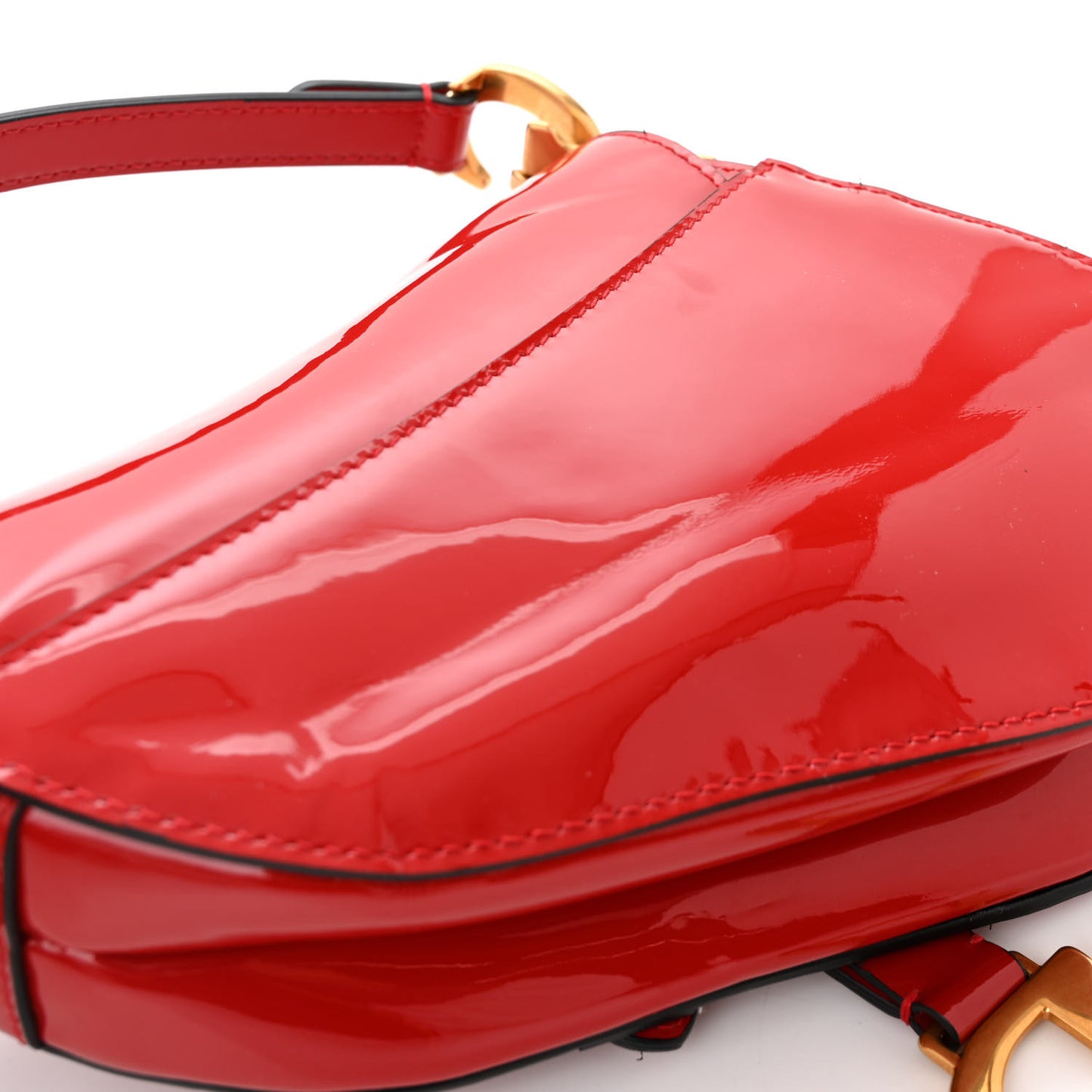 Patent Mini Saddle Bag Red