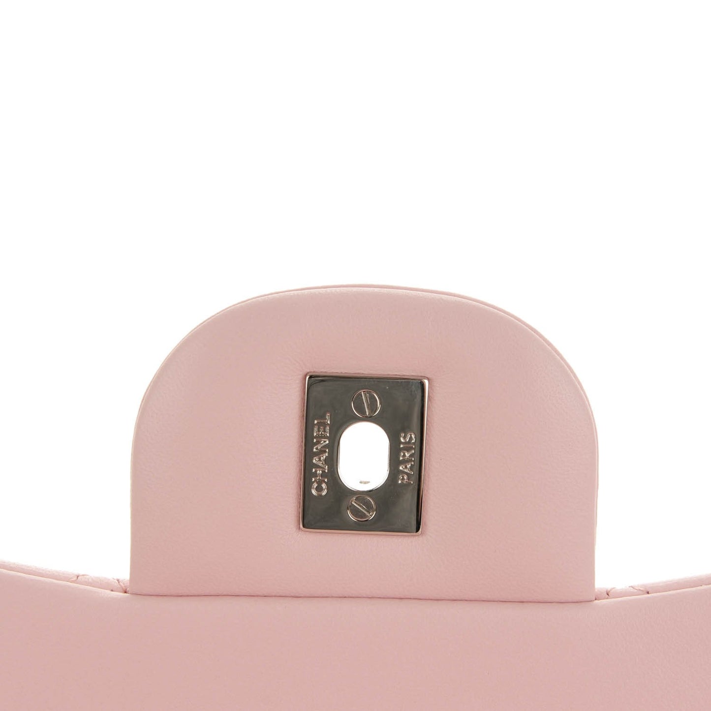 Lambskin Quilted Jumbo Double Flap Light Pink